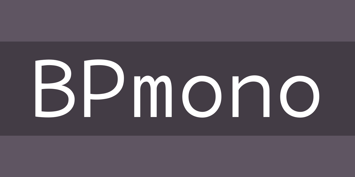 Przykład czcionki BPmono